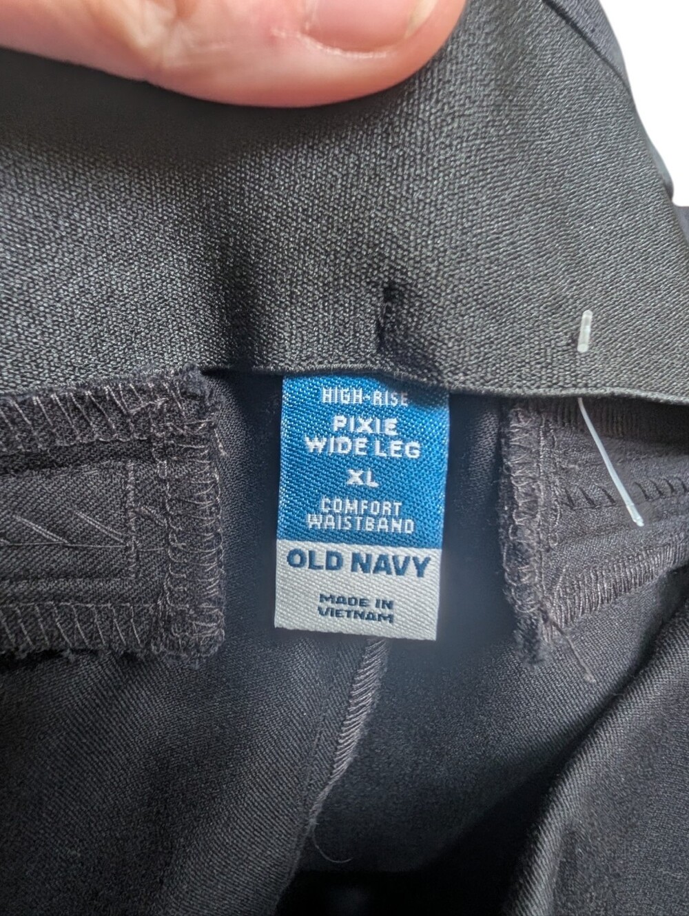 Old Navy High-Rise Pixie Wide Leg Pants XL NWT Black Pull-On Career Stretch - Picture 6 of 9
